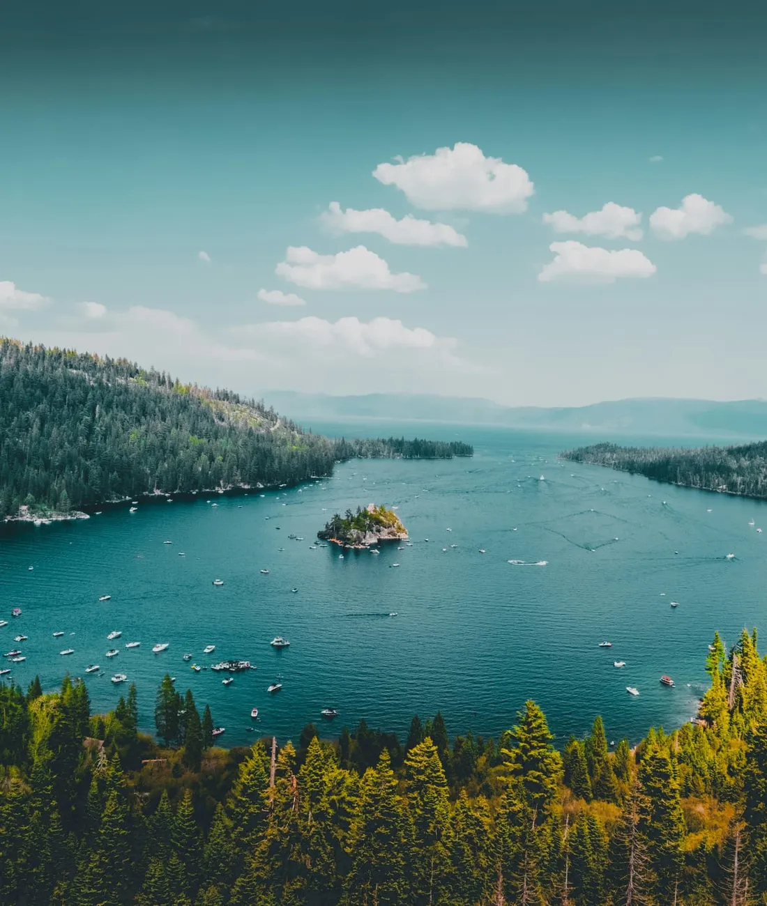 Lake Tahoe on the Nevada border