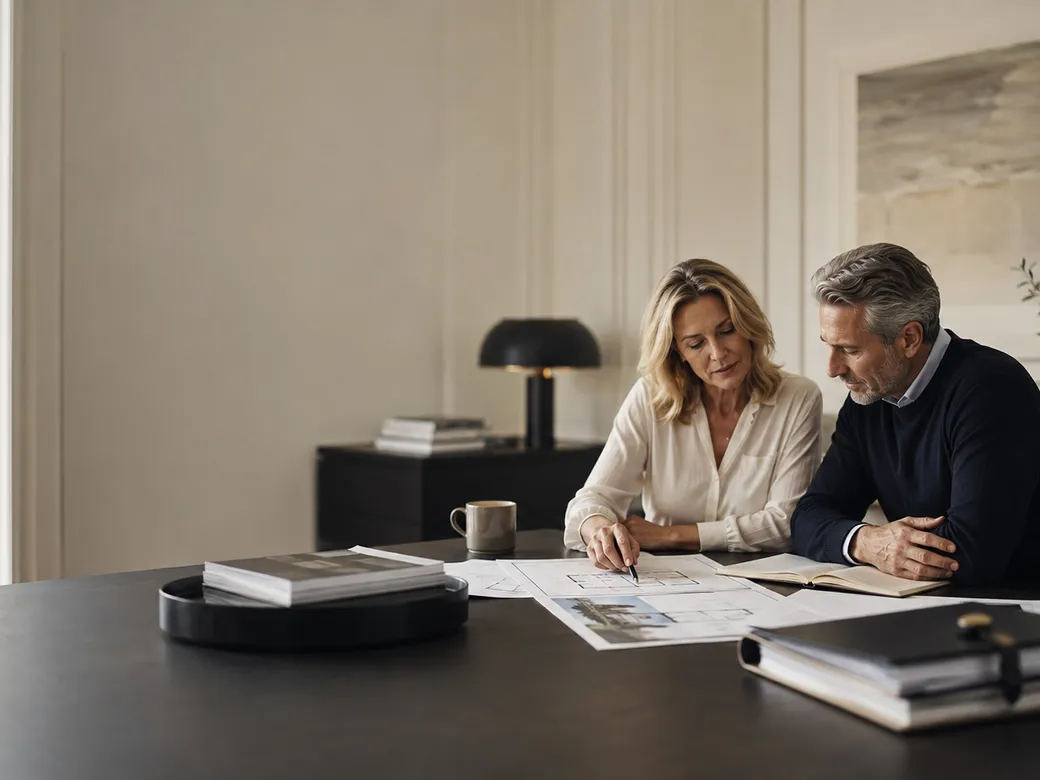 Married couple reviewing estate-planning documents