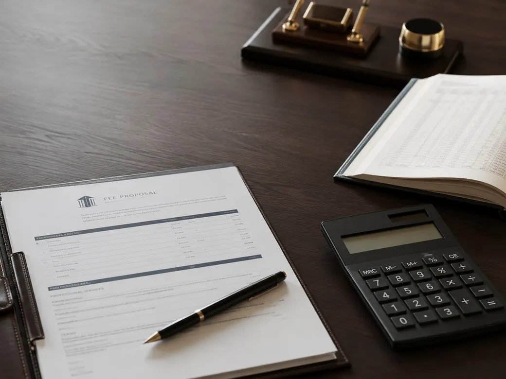 Calculator and planning documents representing Nevada trust costs and fees