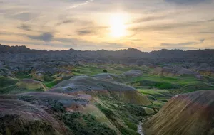 South Dakota Badlands landscape representing a Nevada and South Dakota trust comparison